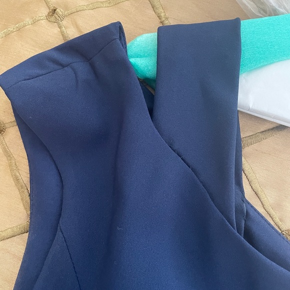 GIA FRANCO - 12921 EMBELLISHED BATEAU TRUMPET DRESS WITH SLIT - Navy Size 16 - Picture 14 of 16